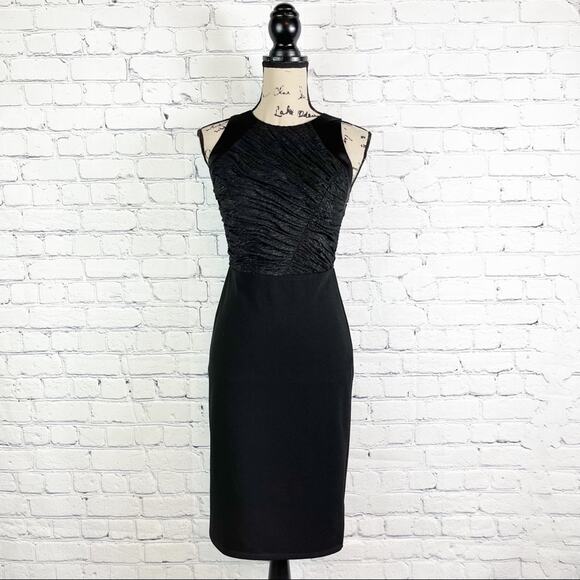 HALSTON HERITAGE NWOT Ruched Detail Dress 0 - Picture 2 of 11
